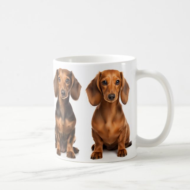 Caneca de café do amante Dachshund (Direita)