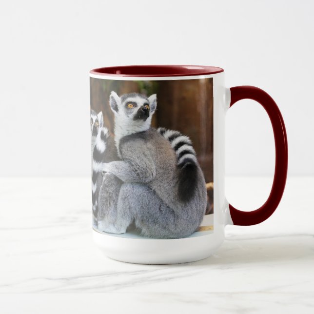 Caneca de café do amor do Lemur (Direita)