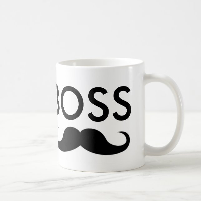 Caneca de café do bigode do CHEFE (Direita)