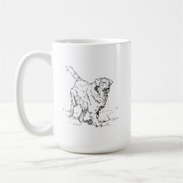 Caneca de Café do Cachorro Feliz Golden Retriever,