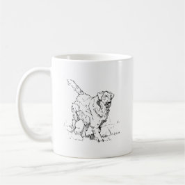 Caneca de Café do Cachorro Feliz Golden Retriever,
