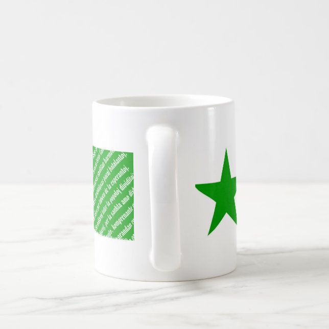Caneca De Café Do "caneca da bandeira de Espero La" do esperanto (Alça)