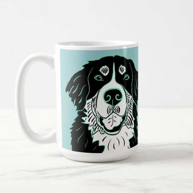 Caneca de Café do Cão de Montanha de Berna (Esquerda)