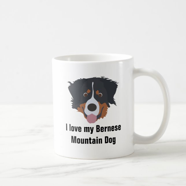 Caneca de café do cão de montanha de Bernese - cão (Direita)