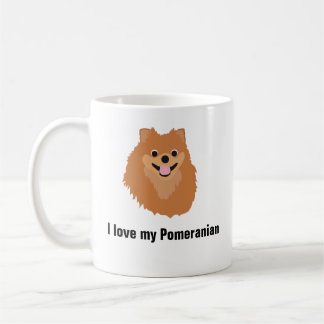 Caneca de café do cão de Pomeranian - amor de I
