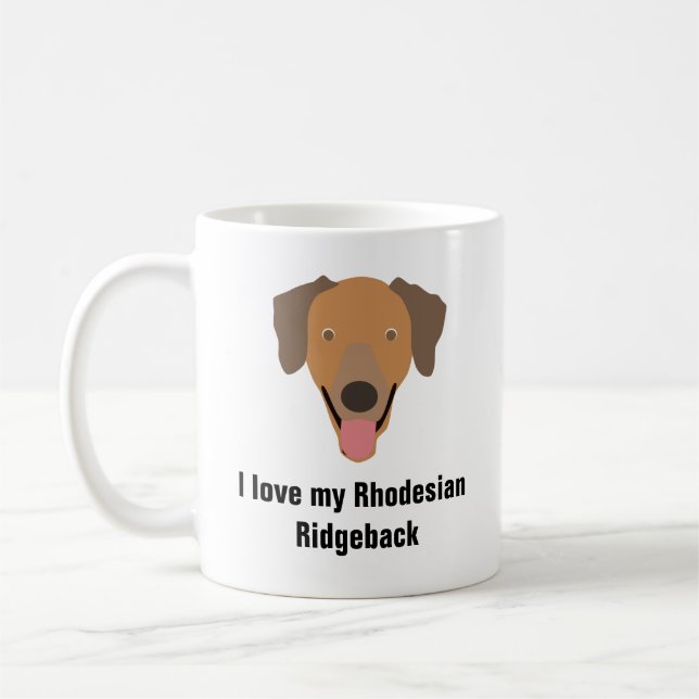 Caneca de café do cão de Rhodesian Ridgeback - (Esquerda)