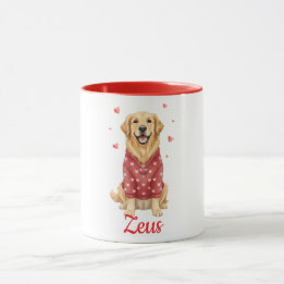 Caneca de café do cão Golden Retriever dia dos nam