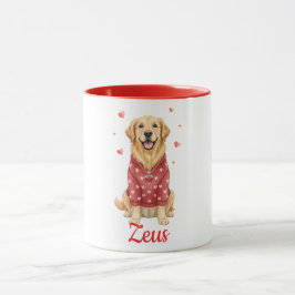 Caneca de café do cão Golden Retriever dia dos nam