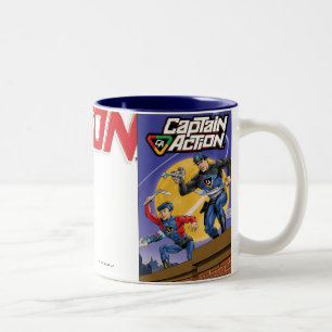 Caneca de café do capitão Ação Retro
