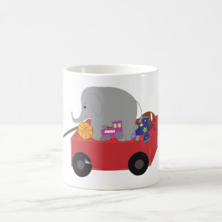 Caneca de Café do Carrinho Vermelho de Brinquedos
