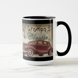 Caneca de café do carro vintage do vovô