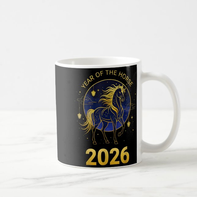 Caneca De Café Do Cavalo Chinês (Direita)