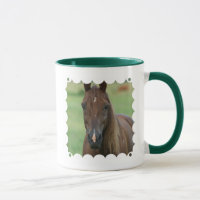 Caneca de café do cavalo de raça do puro-sangue