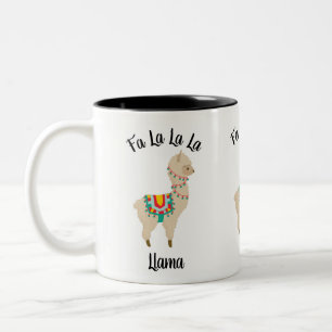 Caneca de café do chá das luzes de Natal do lama