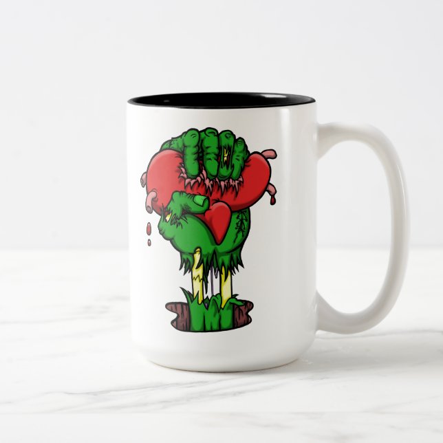 Caneca de café do coração do zombi (Direita)
