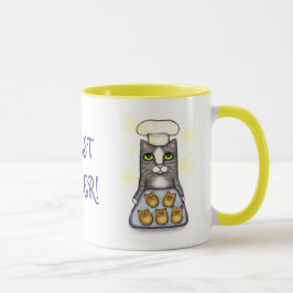 Caneca de café do cozimento do gato do cozinheiro