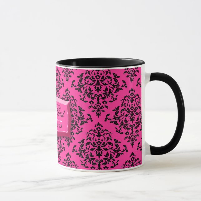 caneca de café do damasco do rosa quente da (Direita)