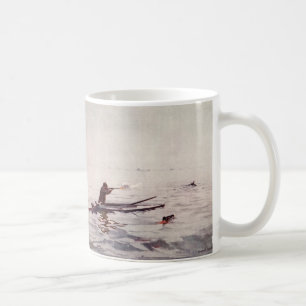 Caneca de café do desportista do caiaque do mar d