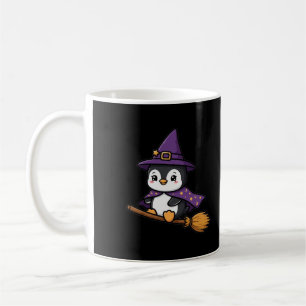 Caneca de Café do Dia das Bruxas do Pinguim de Vas