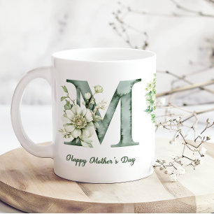 Caneca de Café do Dia das Mães com Hortênsia Verde