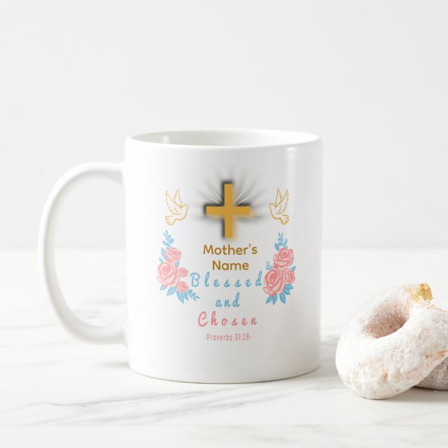 Caneca de Café do Dia das Mães Personalizada 'Bend (Com Donut)