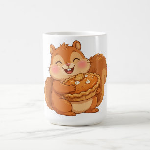 Caneca de Café do Dia de Ação de Graças com Esquil