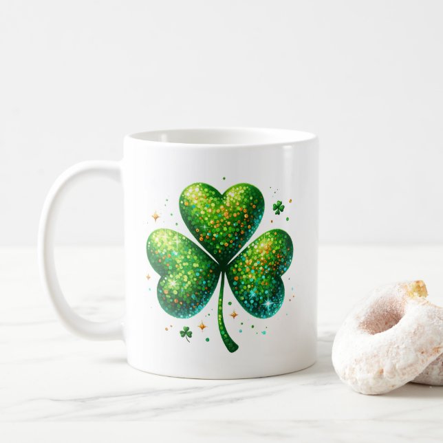 Caneca de café do Dia de São Patrício (Com Donut)