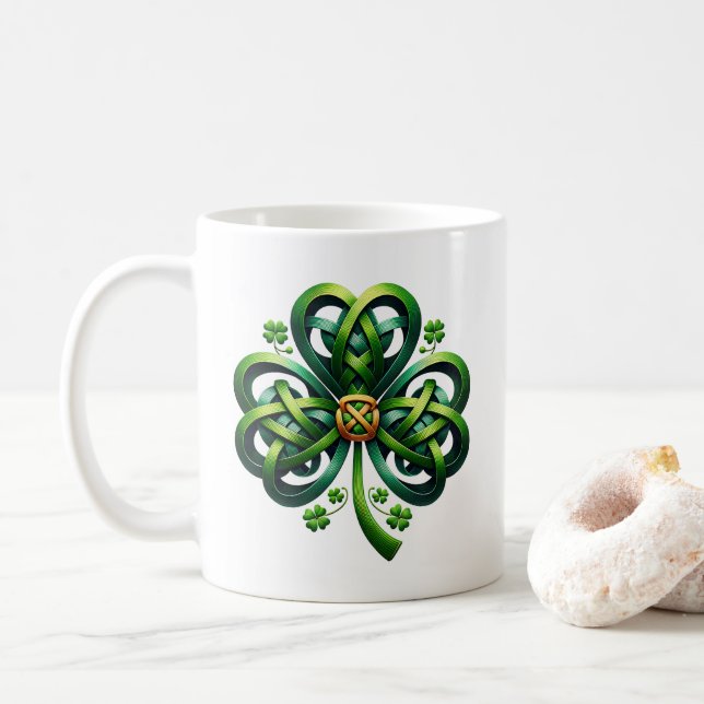 Caneca de café do Dia de São Patrício (Com Donut)