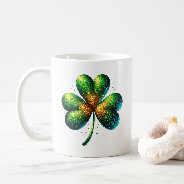 Caneca de café do Dia de São Patrício (Com Donut)