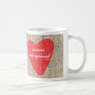 Caneca de Café do Dia dos Namorados com Coração de