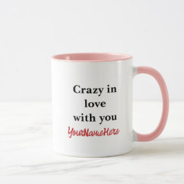 Caneca de Café do Dia dos Namorados com Coração Fl
