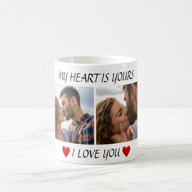 Caneca de Café do Dia dos Namorados Eu Te Amo com  (Centro)