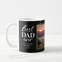 Caneca de Café do Dia dos Pais com Elegante Folha