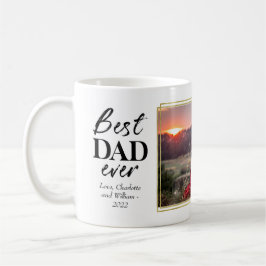 Caneca de café do Dia dos Pais Geométrica com Folh