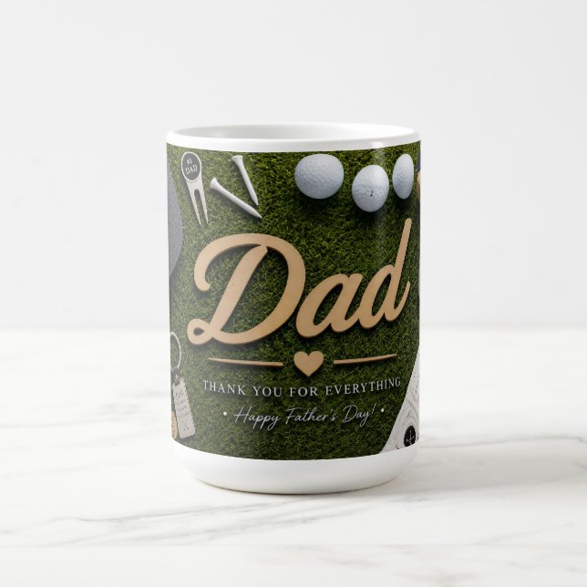 Caneca de café do Dia dos Pais Golf Dad (Centro)