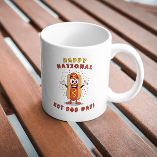 Caneca de Café do Dia Nacional do Cachorro Quente