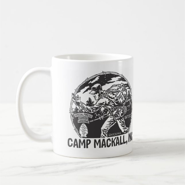 Caneca De Café Do "dossel triplo de Mackall acampamento" - (Esquerda)