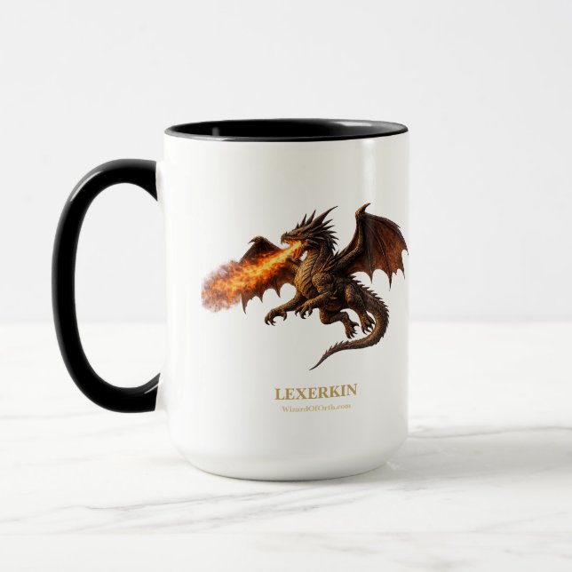 Caneca de café do Dragão LEXERKIN (Esquerda)