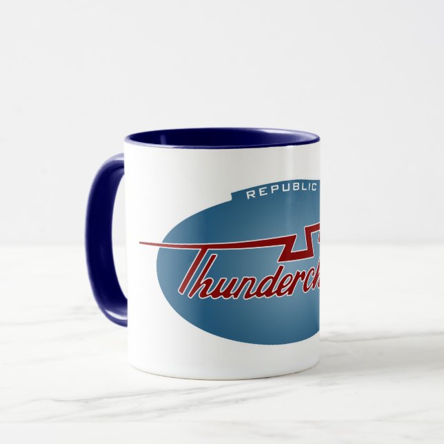 Caneca de café do emblema de Thunderchief (Frente Esquerda)