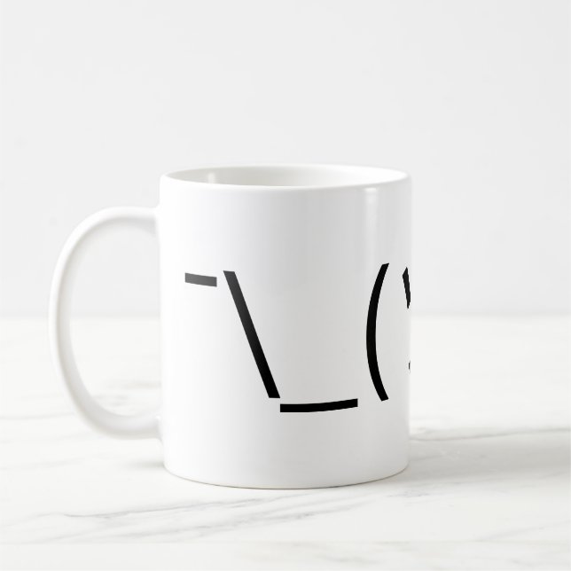 Caneca De Café ¯ do Emoticon da encolho de ombros \ japonês (Esquerda)