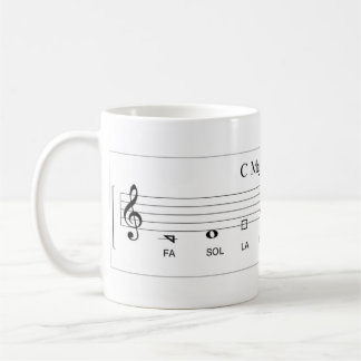 Caneca De Café Do "Fa escala principal da forma-nota do la assim"
