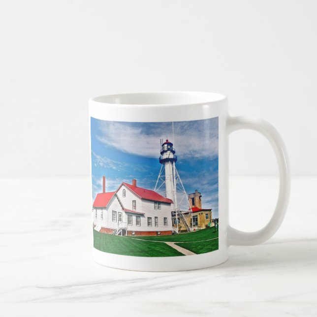 Caneca de café do Farol de Whitefish Point (Direita)