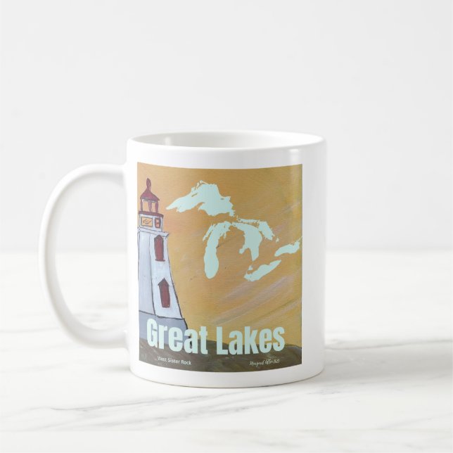 Caneca de Café do Farol dos Grandes Lagos (Esquerda)