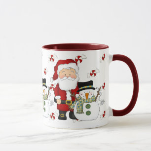 Caneca de café do feriado dos amigos do Natal