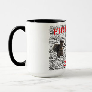 Caneca de café do Firehouse com nuvem da palavra