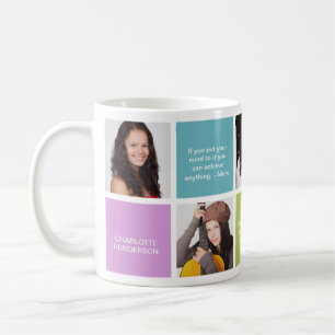 Caneca De Café Do formando pessoal das citações do bloco da cor