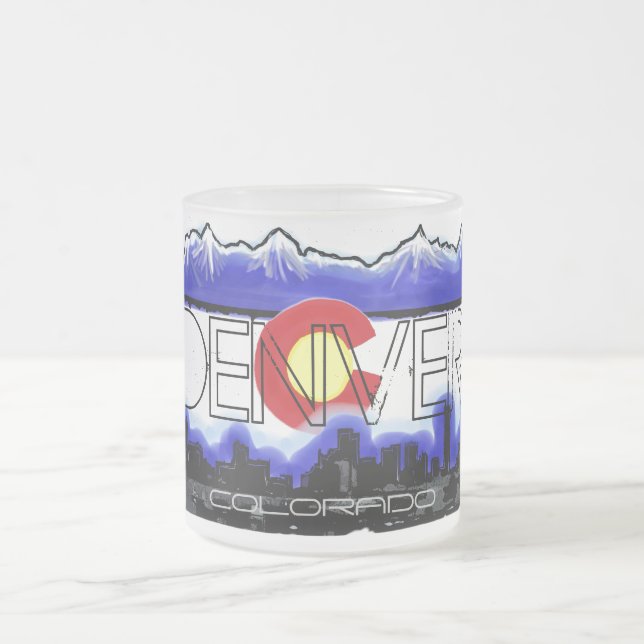 Caneca de café do fosco da skyline de Denver (Centro)