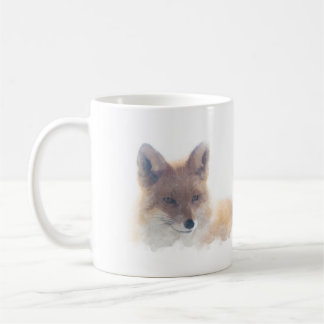 Caneca de café do Fox da aguarela