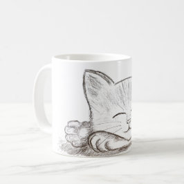 Caneca de Café do Gato Adormecido