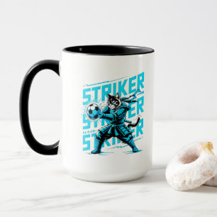 Caneca de Café do Gato de Futebol Energético